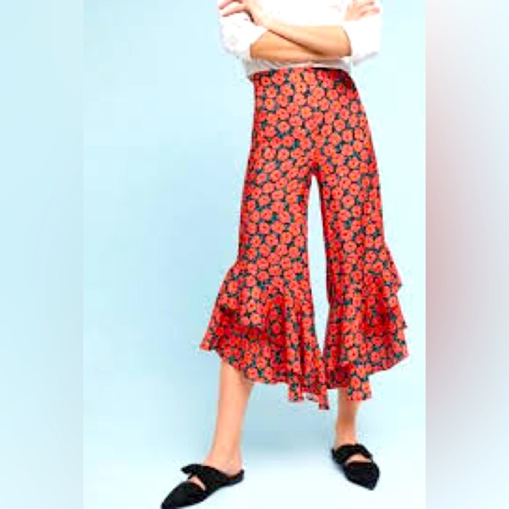 ett TWA by Anthropologie Ruffle Poppy Pant